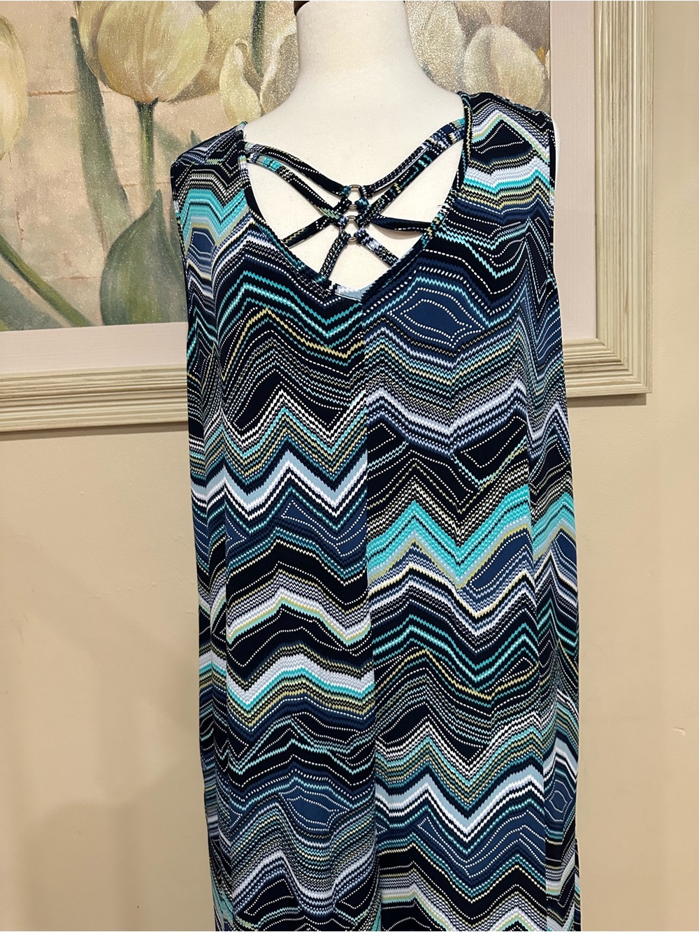 Sami & Jo Plus Size 2X Blue Jumpsuit with Pockets - Picture 3 of 8